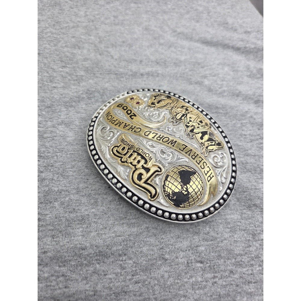 Gist 2009 Pinto World Reserve Champion Ruby Large Oversized Trophy Buckle - Picture 8 of 10